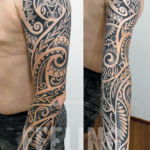 Tatouage maori sur le bras (manchette)